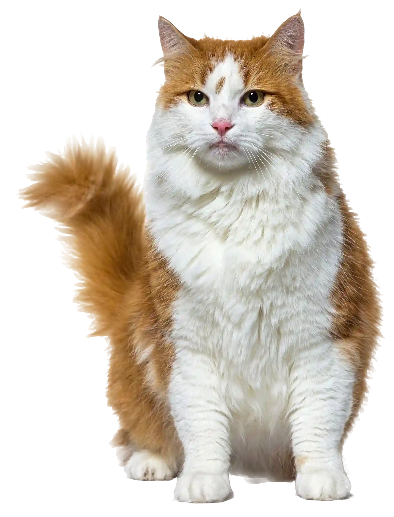 longhaired-red-white-crossbreed-cat-sitting-isolated-whi copy